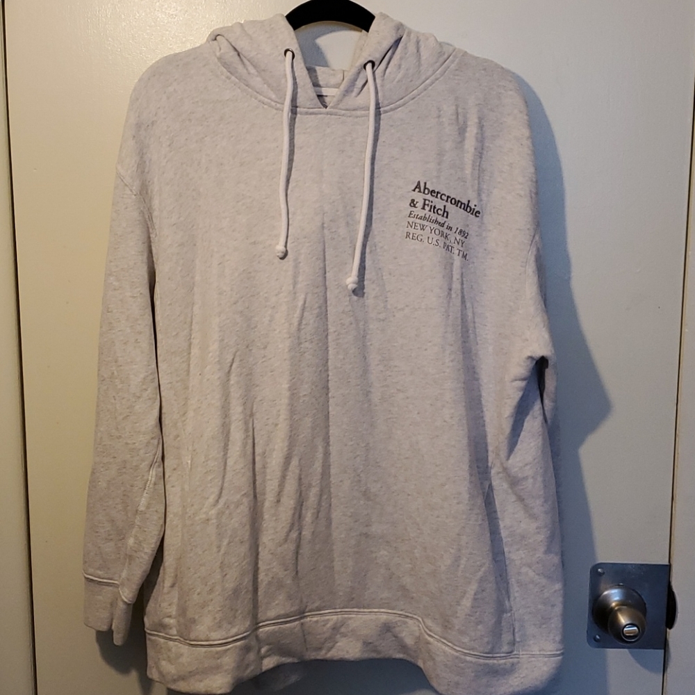 Abercrombie light heather gray hoodie XL